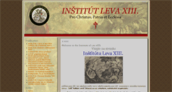 Desktop Screenshot of instituteofleoxiii.org